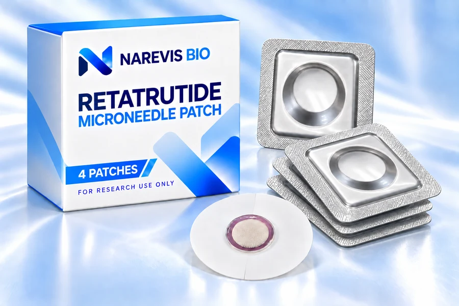 Retatrutide Microneedle Patch — 4-Pack — illustrative packaging mockup